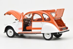 Citroen 2CV Spot Portocaliu & Alb Norev 1:18 181473 Metal - imaginea 3 din 3