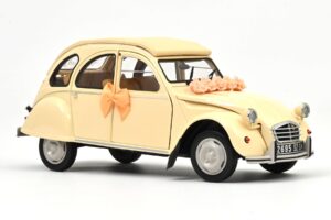 Citroen 2CV Wedding Gift Bej Norev 1:18 181475 Metal - imaginea 2 din 3