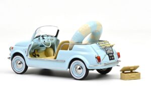 Fiat 500 Jolly Albastru Norev 1:18 187793 Metal - imaginea 2 din 5