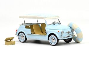Fiat 500 Jolly Albastru Norev 1:18 187793 Metal - imaginea 4 din 5