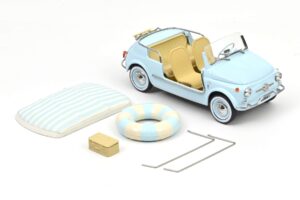 Fiat 500 Jolly Albastru Norev 1:18 187793 Metal - imaginea 5 din 5
