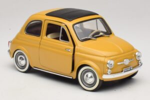Fiat 500 Galben Solido 1:18 8042 Metal - imaginea 6 din 8