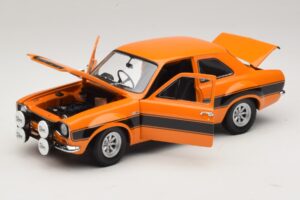 Ford Escort Mk1 RS1600 AVO Portocaliu Cu Dungi Negre Minichamps 1:18 100688104 Metal - imaginea 2 din 8