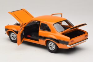 Ford Escort Mk1 RS1600 AVO Portocaliu Cu Dungi Negre Minichamps 1:18 100688104 Metal - imaginea 5 din 8