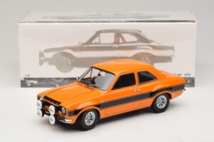 Ford Escort Mk1 RS1600 AVO Portocaliu Cu Dungi Negre Minichamps 1:18 100688104 Metal - imaginea 8 din 8