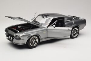Ford Mustang Shelby GT500 Eleanor Gri Metalizat & Negru KK-Scale 1:12 KKDC120171 Metal - imaginea 2 din 8