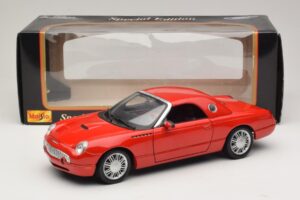 Ford Thunderbird Roșu Maisto 1:18 31620 Metal - imaginea 8 din 8