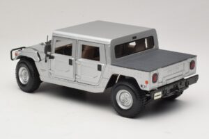 Hummer H1 Hardtop Argintiu Maisto 1:18 36857 Metal - imaginea 7 din 8