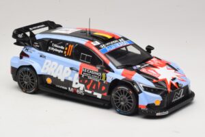 Hyundai i20 N Rally1 #11 T. Neuville / M. Wydaeghe Rally Monte Carlo 2026 IXO 1:18 18RMC270B Metal - imaginea 4 din 6