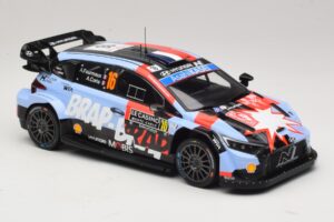 Hyundai i20 N Rally1 #16 A. Fourmaux / A. Coria Rally Monte Carlo 2026 IXO 1:18 18RMC270A Metal - imaginea 4 din 6