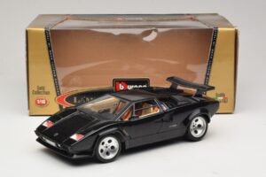 Lamborghini Countach 5000 Quattrovalvole Negru Bburago 1:18 3337 Metal - imaginea 8 din 8