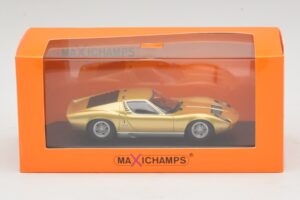 Lamborghini Miura P400 Auriu Maxichamps 1:43 940103002 Metal - imaginea 5 din 5