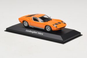 Lamborghini Miura P400 Portocaliu Maxichamps 1:43 940103001 Metal - imaginea 3 din 5