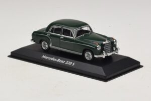 Mercedes 220 S W180 Verde Închis Maxichamps 1:43 940033001 Metal - imaginea 3 din 5