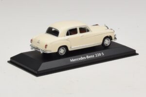 Mercedes 220 S W180 Alb Maxichamps 1:43 940033000 Metal - imaginea 2 din 5
