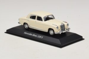 Mercedes 220 S W180 Alb Maxichamps 1:43 940033000 Metal - imaginea 3 din 5