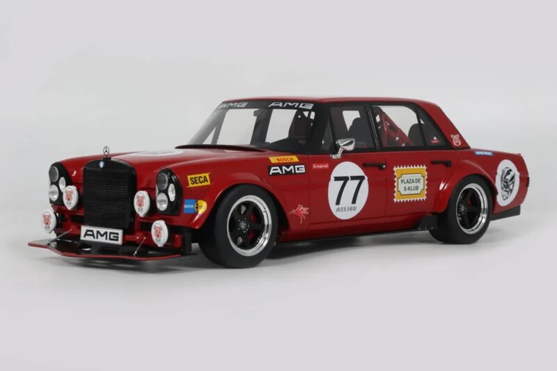 Mercedes 300 SEL W109 Red Pig S-Klub C63 S Mars Red GT Spirit 1:18 GT584 Rășină