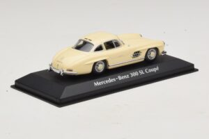 Mercedes 300 SL W198 Alb Maxichamps 1:43 940039002 Metal - imaginea 2 din 5
