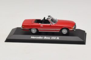 Mercedes 350 SL R107 Roșu Maxichamps 1:43 Mercedes 350 SL R107 Roșu Maxichamps 1:43 940033432 Metal