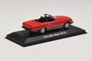 Mercedes 350 SL R107 Roșu Maxichamps 1:43 940033432 Metal - imaginea 2 din 5