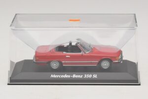 Mercedes 350 SL R107 Roșu Maxichamps 1:43 940033432 Metal - imaginea 4 din 5