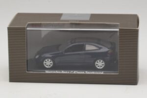Mercedes C-Class Sportscoupe CL203 Blue Metallic Bundespressball Minichamps 1:43 MB010 Metal - imaginea 5 din 5
