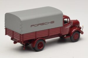 Mercedes L3500 Platformă Porsche Minichamps 1:43 439350027 Metal - imaginea 2 din 7