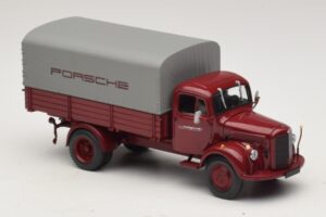 Mercedes L3500 Platformă Porsche Minichamps 1:43 439350027 Metal - imaginea 4 din 7