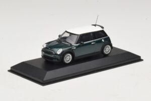 Mini Cooper One R50 Aero Green Cu Acoperiș Alb Minichamps 1:43 MINI011 Metal - imaginea 2 din 5