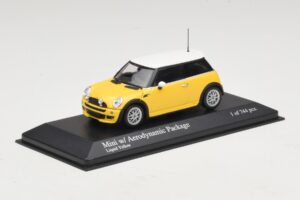 Mini Cooper One R50 cu Pachet Aero Galben Minichamps 1:43 431138274 Metal - imaginea 2 din 4