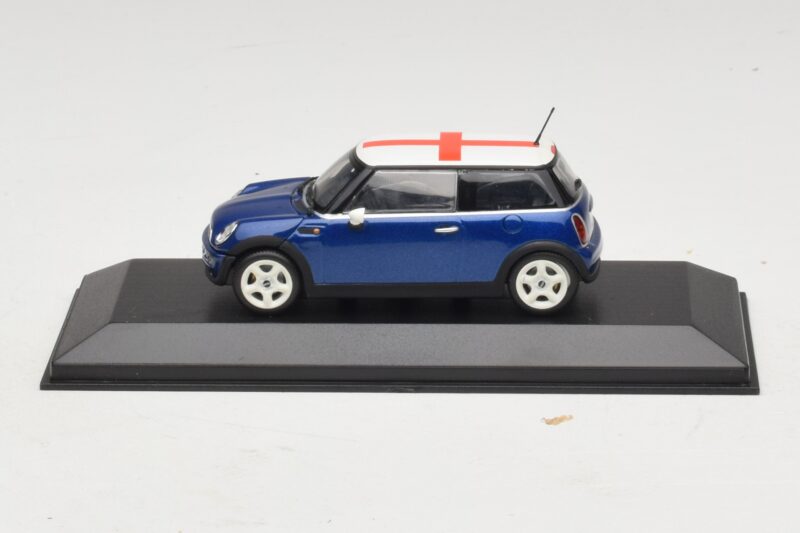 Mini Cooper S R53 Albastru Cu Steag Englezesc Minichamps 1:43 MINI012 Metal