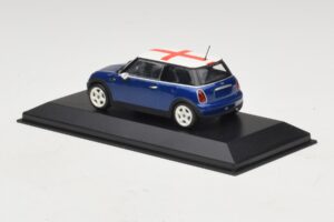 Mini Cooper S R53 Albastru Cu Steag Englezesc Minichamps 1:43 MINI012 Metal - imaginea 3 din 5