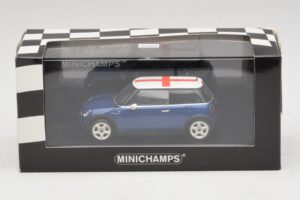 Mini Cooper S R53 Albastru Cu Steag Englezesc Minichamps 1:43 MINI012 Metal - imaginea 5 din 5