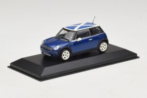 Mini Cooper S R53 Albastru Cu Steag Scoțian Minichamps 1:43 MINI016 Metal - imaginea 2 din 5