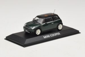 Mini Cooper S R53 Verde Închis Cu Acoperiș Negru Minichamps 1:43 MINI023 Metal - imaginea 2 din 5