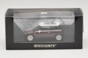 Mini Cooper S R53 Roșu Închis Cu Acoperiș Panoramic Minichamps 1:43 MINI019 Metal - imaginea 4 din 4