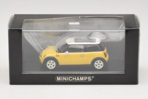 Mini Cooper S R53 Galben Cu Acoperiș Panoramic Galben Minichamps 1:43 MINI029 Metal - imaginea 4 din 4