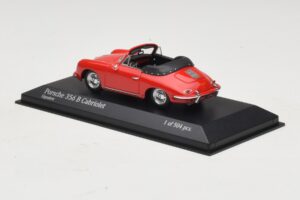 Porsche 356 B Cabriolet Roșu Minichamps 1:43 400064331 Metal - imaginea 3 din 5