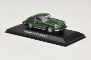 Porsche 356C Carrera 2 Verde Închis Maxichamps 1:43 940062360 Metal - imaginea 3 din 5