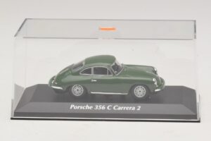 Porsche 356C Carrera 2 Verde Închis Maxichamps 1:43 940062360 Metal - imaginea 4 din 5