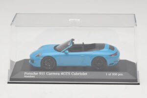 Porsche 911 991.1 Carrera 4 GTS Cabriolet Albastru Minichamps 1:43 410067332 Metal - imaginea 4 din 5
