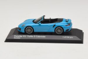 Porsche 911 991.1 Turbo S Cabriolet Albastru Minichamps 1:43 410067182 Metal