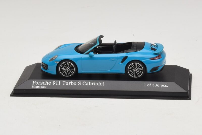 Porsche 911 991.1 Turbo S Cabriolet Albastru Minichamps 1:43 410067182 Metal