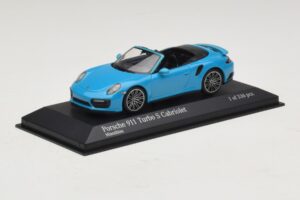 Porsche 911 991.1 Turbo S Cabriolet Albastru Minichamps 1:43 410067182 Metal - imaginea 2 din 5