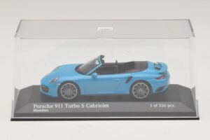 Porsche 911 991.1 Turbo S Cabriolet Albastru Minichamps 1:43 410067182 Metal - imaginea 4 din 5
