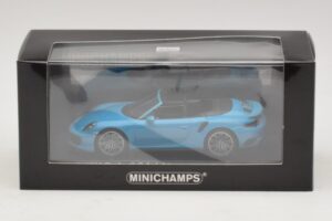Porsche 911 991.1 Turbo S Cabriolet Albastru Minichamps 1:43 410067182 Metal - imaginea 5 din 5