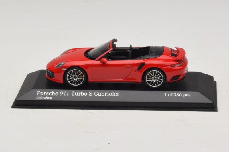 Porsche 911 991.1 Turbo S Cabriolet Roșu Minichamps 1:43 410067180 Metal
