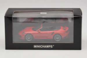 Porsche 911 991.1 Turbo S Cabriolet Roșu Minichamps 1:43 410067180 Metal - imaginea 5 din 5