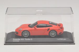 Porsche 911 991.1 Turbo S Portocaliu Minichamps 1:43 410067171 Metal - imaginea 4 din 5