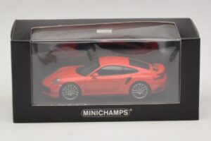 Porsche 911 991.1 Turbo S Portocaliu Minichamps 1:43 410067171 Metal - imaginea 5 din 5